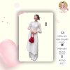 Áo dài cách tân thêu nơ đơn giản