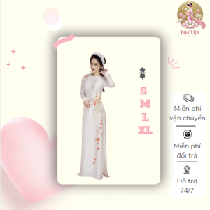 Áo dài cưới họa tiết chim công sang trọng