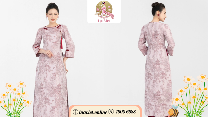 Áo dài gấm vai bồng