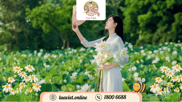 Áo dài lụa trơn tông trung tính