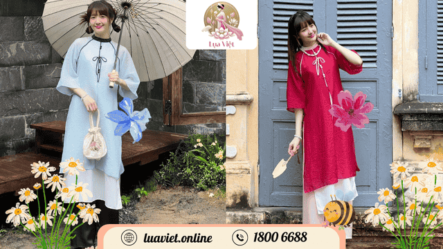 áo tứ thân cổ đúc voan