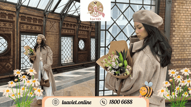 Phối với áo khoác dạ dài