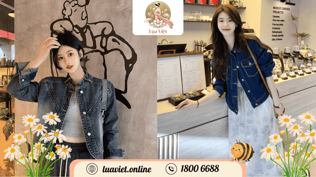 Phối với áo khoác jeans