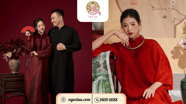Một trong những mẫu áo dài cưới mới nhất: áo cưới truyền thống