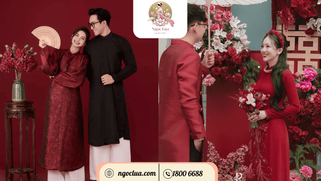 áo dài cưới truyền thống