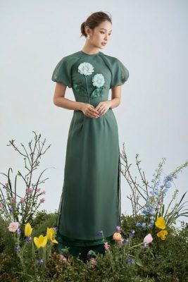 áo dài cách tân tay phồng