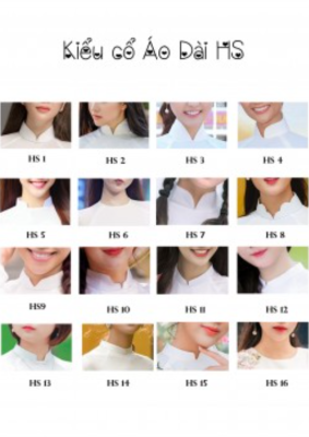 Cổ áo dài đẹp trẻ trung
