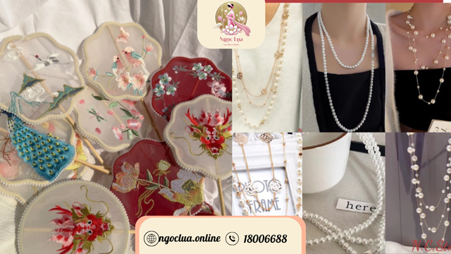 Phụ kiện mix cùng áo dài suông cưới